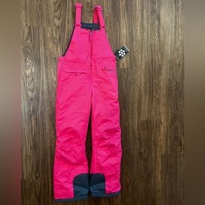 Pink Snow Bib Overalls girls 10-12